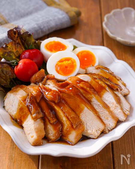 【レンジで5分！むね肉の照り焼きチキン】簡単レシピ♡