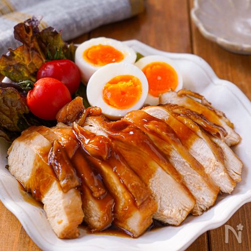 【レンジで5分!むね肉の照り焼きチキン】簡単レシピ♡