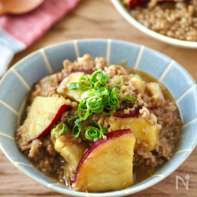 【さつまいものそぼろあん】さつまいもの甘みがほっこり美味しい