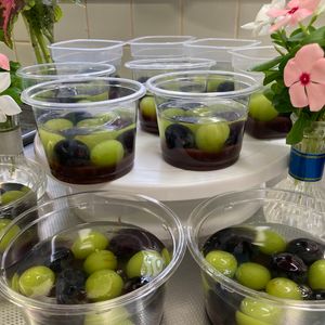 そら・ゆずの作ってみた!投稿(驚く美味しさ！コロコロぶどうの水玉水ようかん)