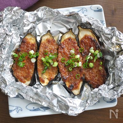 グリルで簡単!なすのホイル味噌焼き【ご飯がすすむ♪】