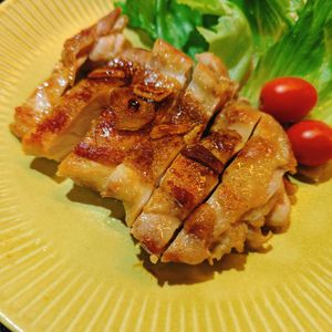 meguchiの作ってみた!投稿(柔らかジューシー！【ガーリックチキンステーキ】ご飯すすむ♩)