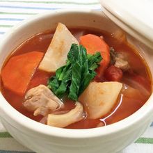 かぶと鶏肉のトマトスープ