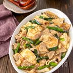 【天才的に旨い‼︎豆腐と豚肉のうま煮あんかけ】あるもので簡単