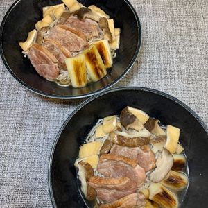 楽ラク手抜キッチン🐶🐾の作ってみた!投稿(どっさりきのこの鴨南蛮そば。)