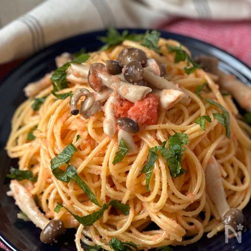 明太子好きが作る♡大葉香る!和風明太子パスタ