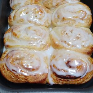 パンダの作ってみた!投稿(カフェみたいなシナモンロール)