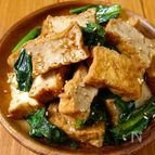 レンジで5分！【小松菜と厚揚げのオイスターソース和え】