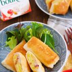 春巻きの皮で『さつまいもとブルサン de ポテトチーズパイ』