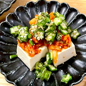michuの作ってみた!投稿(美活【ごま油香る♪キムチとオクラの冷奴】簡単副菜)