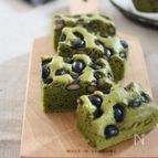 米粉の蒸しケーキ♪黒豆抹茶
