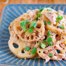 レンジでラクラク♪『無限♡れんこんとツナのうまだれサラダ』