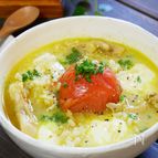疲れた体に沁みる！まるごとトマトのスープカレーリゾット♡