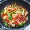海老とチンゲン菜のトマトソースパスタの工程5