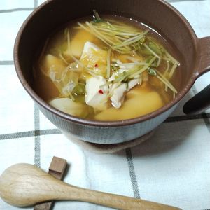 M＊Pの作ってみた!投稿(【ホクうまキムチスープ】長いもがホクホク♪)