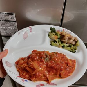 ケの作ってみた!投稿(トマト缶でお手軽に♡簡単塩鯖のトマト煮込み)