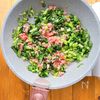 ヘルシーでも大満足♪厚揚げと小松菜のそぼろ丼の工程2