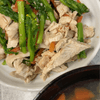 空き箱の作ってみた!投稿(『茹で鶏と菜の花の中華ごま和え』鶏むね肉でヘルシー♪)