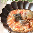 さば味噌缶使用！レンジでトマト煮