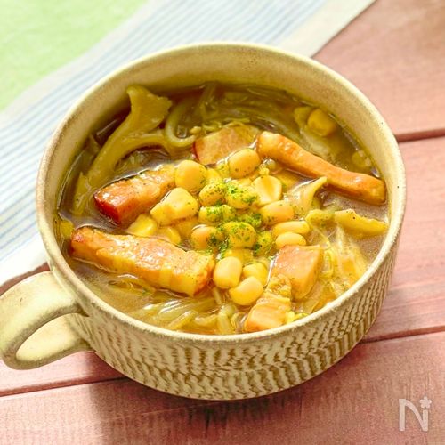 【もやしのカレースープ】おかわりが止まらない♡節約スープ!