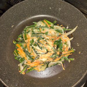 KUMIKOの作ってみた!投稿(『ニラたっぷり！野菜チヂミ』簡単☆カリッと美味！子供も喜ぶ♡)