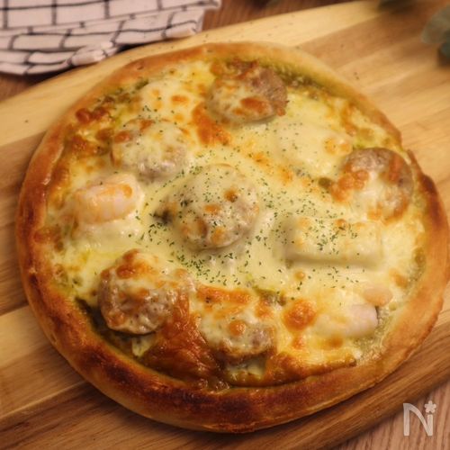 【業務スーパー】海鮮フランクジェノベーゼピザ
