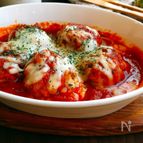 ベーコンでコク出し☆肉団子のトマトソース煮込み