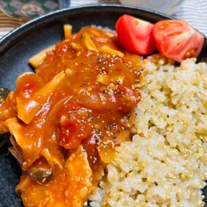 あなぼんごはんの作ってみた!投稿(濃厚!豚肉ときのこのトマトハヤシ《煮込み時間たったの5分♪》)