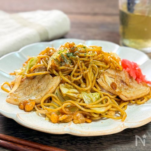 【屋台風焼きそば】麺そのものがおいしい♪夏休みランチに♡