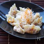 焼豚と白ネギでちょっ早！冷やし水餃子