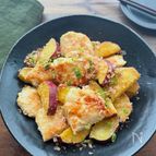 【さつまいもと鶏肉のだしマヨ炒め】コクうま！
