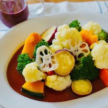 アサイードレッシングの温野菜サラダ