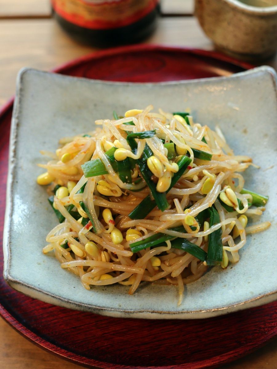 豆もやしとニラのピリ辛ナムル | レシピサイトNadia