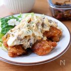 〈チキン南蛮〉タルタルはレンジで！柴漬けで春らしく！