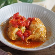 【250cal以下主菜】きのことトマトのロールキャベツ