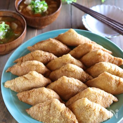 我が家の黒糖いなり寿司【レンジで簡単】