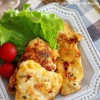 下味不要のむね肉でしっとりチーズガーリックピカタ♡