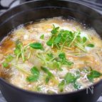 ストウブ鍋で「白菜の親子煮」