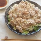 豚肉とキャベツともやしのレンジ蒸し
