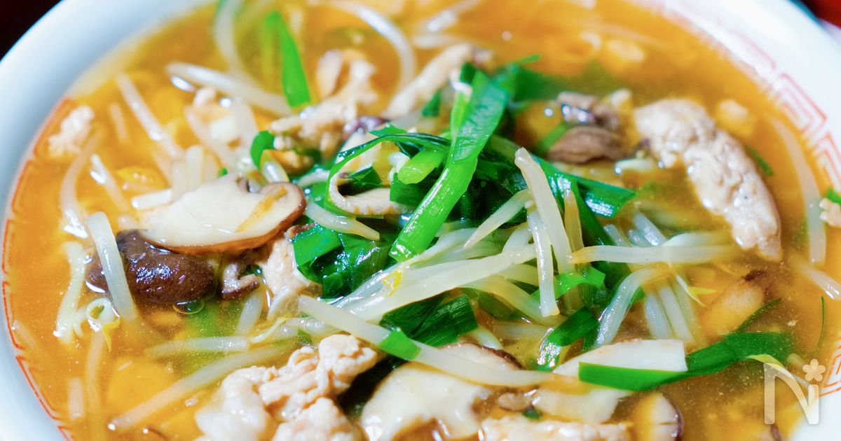 【もやしとにらのあんかけラーメン】スピード調理！