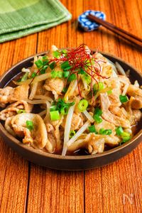 5分で完成！男子が喜ぶ【豚バラもやしの甘辛炒め】