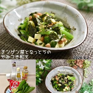 クラ蔵の作ってみた!投稿(【チンゲン菜と納豆のやみつき和え】ウマウマ健康的おつまみ♪)