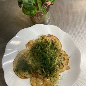 そら・ゆずの作ってみた!投稿(れんこんのジュワッと青のりしょうゆ焼き)