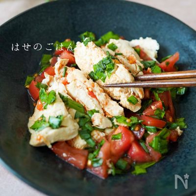美容やダイエットに♪『鶏むね肉のさっぱりトマトダレ☆』