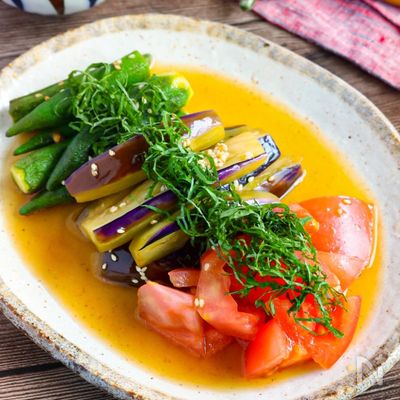 彩り野菜のごまポン浸し【夏に食べたいさっぱり副菜♪】