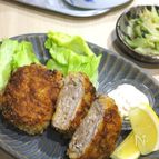 切り落とし肉を丸めてフライパン調理♪ミルフィーユカツ風