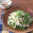 火を使わず♪さっぱり◎大根と水菜のツナサラダ