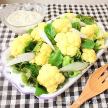 豆乳ドレッシングdeカリフラワーとゴボウのサラダ