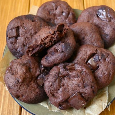 レンジで2分！【チョコクッキー】ホットケーキミックスで簡単♩