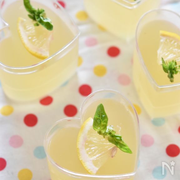 レモンシロップで簡単♪レモンゼリー